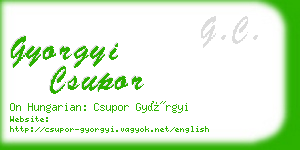 gyorgyi csupor business card